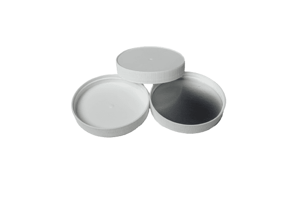 89mm-400 ribbed PP plastic closure with optional HIS liner — recyclable, made in Lancaster, CA — S.E.A. Corporation